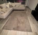 Taupe hoogpolig vloerkleed 140x200cm, Ophalen, Gebruikt, Overige kleuren, 150 tot 200 cm