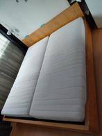 Houten Bed 180x210, Huis en Inrichting, Slaapkamer | Bedden, Ophalen, Bruin, 210 cm, Tweepersoons