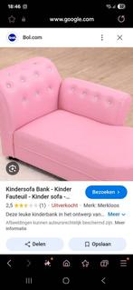 Kinder Bankje roze met strass, Ophalen, Zo goed als nieuw, Overige typen
