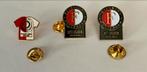 3 VERSCHILLENDE PINS VAN FEYENOORD ROTTERDAM, Verzenden, Zo goed als nieuw, Feyenoord, Overige typen