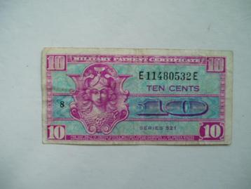 1180. Amerika, MPC 10 cents (1954-1958) series 521. beschikbaar voor biedingen