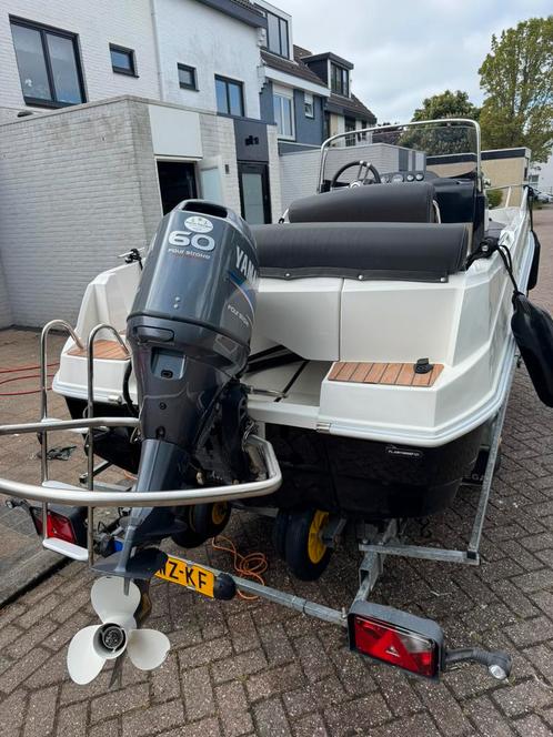 Prins 475 open met 60pk yamaha te koop, Watersport en Boten, Speedboten, Gebruikt, 3 tot 6 meter, Benzine, Minder dan 70 pk, Polyester