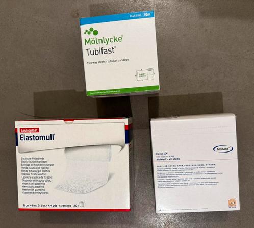 Set verbandmiddelen: Elastomull, Maimed gaas en Tubifast, Diversen, Verpleegmiddelen, Nieuw, Ophalen of Verzenden