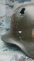Duitse M35 DD decal helm 66 Demyansk pocket., Verzenden, Landmacht, Duitsland, Helm of Baret