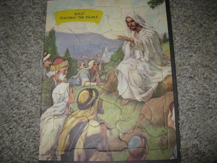 Puzzel met Bijbelse afbeeldingen. Tekst in het Engels., Hobby en Vrije tijd, Denksport en Puzzels, Gebruikt, 500 t/m 1500 stukjes