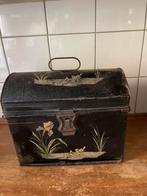 Antieke trommel van blik, Verzamelen, Blikken, Ophalen of Verzenden, Gebruikt, Overige, Overige merken