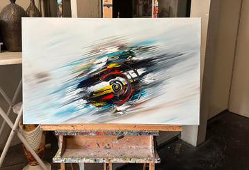 Gena Gennadyj- Abstract “ In flight”-Handgeschilderd-Uniek beschikbaar voor biedingen