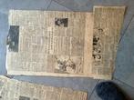 Oude stukken krant uit 1956, Gebruikt, Ophalen