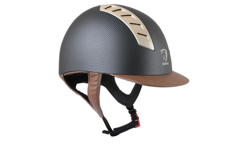 Bruine Horka Arrow cap maat 53 54 55 56 57 en 59, Dieren en Toebehoren, Paardrijkleding, Nieuw, Dames, Heren, Kinderen, Cap, Dressuur