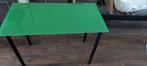 Tafel met groene glazen plaat, Rechthoekig, Ophalen, 45 tot 60 cm, Glas