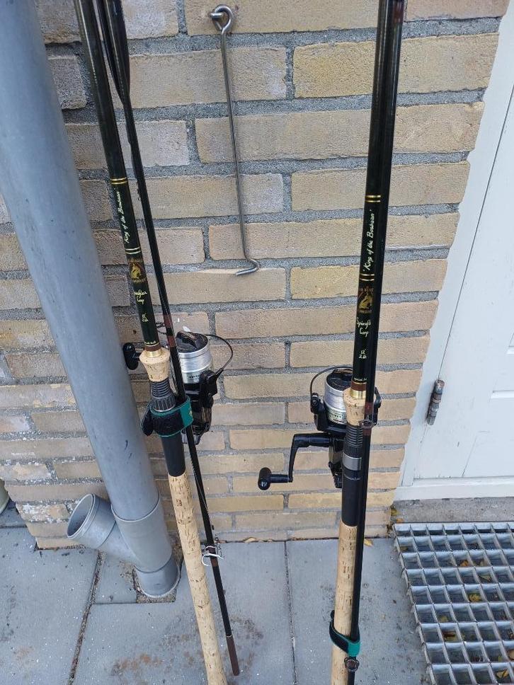 2 karperhengels Spiraflex Carp met Shimano molen, Watersport en Boten, Hengelsport | Karpervissen, Gebruikt, Molen, Ophalen