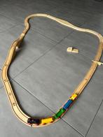 Houten treinbaan - jaren 70 nostalgisch speelgoed, Ophalen of Verzenden, Gebruikt, Rij- of Hobbelspeelgoed