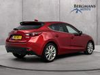 Mazda 3 - 2.0 GT-M // LEDER // STOELVERWARMING // (bj 2015), Auto's, Voorwielaandrijving, Gebruikt, Zwart, 4 cilinders