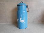 Emaille Melkbus 2 Ltr. Happy Holland Design Blauw, Ophalen of Verzenden
