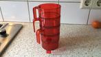 Vintage design Ikea rode stapelbare bekers, Ophalen of Verzenden, Huis en Inrichting