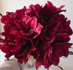Prachtig bloemstuk met 10 nw amaryllis kunstbloemen in vaas, Ophalen of Verzenden, Nieuw, Binnen