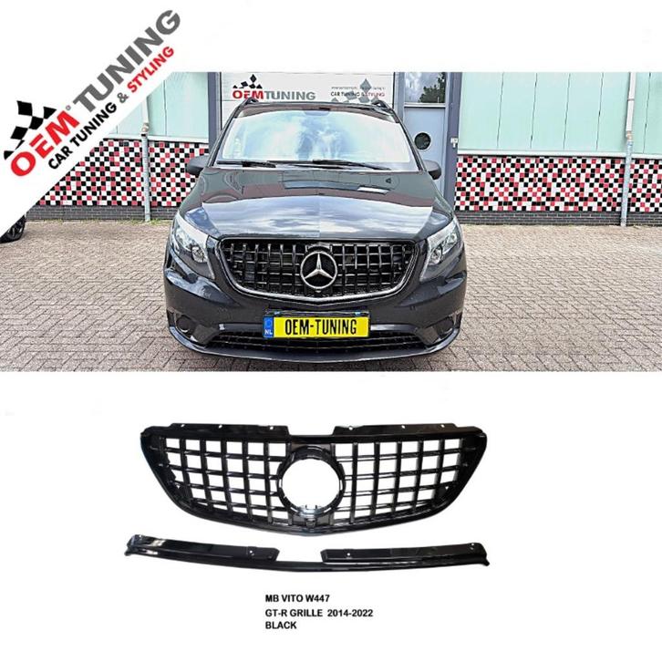 Mercedes-Benz VITO W447| GT-R GRILLE | 2014-2024 | black, Auto diversen, Tuning en Styling, Ophalen of Verzenden