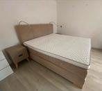 Boxspring swiss sense 180x210 cm suede beige  incl topper, Huis en Inrichting, Slaapkamer | Boxsprings, Ophalen, Gebruikt, Tweepersoons