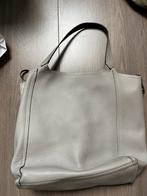 Beige leren tas met paarse binnenkant, Ophalen of Verzenden, Zo goed als nieuw, Beige