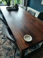 tafel 90 x 220. Metalen poten, Huis en Inrichting, Tafels | Eettafels, Ophalen, Gebruikt, 200 cm of meer, 50 tot 100 cm