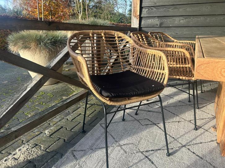 7x Dining stoel Oslo | Naturel NIET VERSTELBAAR, Tuin en Terras, Tuinstoelen, Zo goed als nieuw, Wicker, Verstelbaar, Ophalen of Verzenden