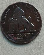 België, 2 centimes 1836. Dun muntplaatje., Ophalen of Verzenden, België, Losse munt