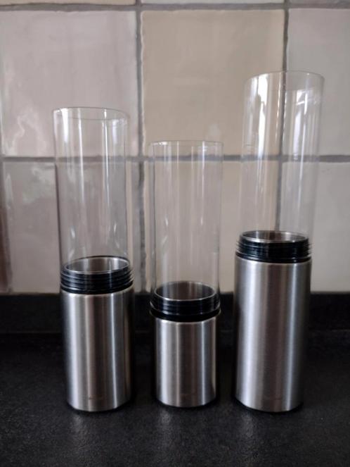 Blomus Amilio waxinelichthouders - set van 3, Huis en Inrichting, Woonaccessoires | Kandelaars en Kaarsen, Zo goed als nieuw, Kandelaar