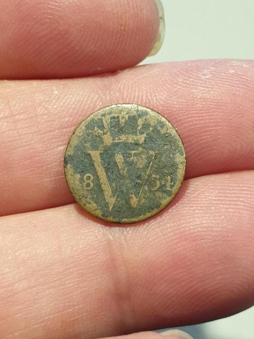 Halve cent 1854 (03), Postzegels en Munten, Munten | Nederland, Overige waardes, Koningin Wilhelmina, Ophalen of Verzenden