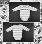 (B75) Maat 50/56. Boefje rompertje, Kinderen en Baby's, Babykleding | Maat 50, Nacht- of Onderkleding, Gebruikt, Jongetje of Meisje