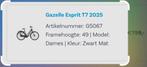 Mooie gazelle dame fiets, 47 tot 50 cm, Ophalen, Zo goed als nieuw, Gazelle