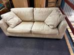 2 ledere creme 2 zits banken, Ophalen, Zo goed als nieuw, 75 tot 100 cm