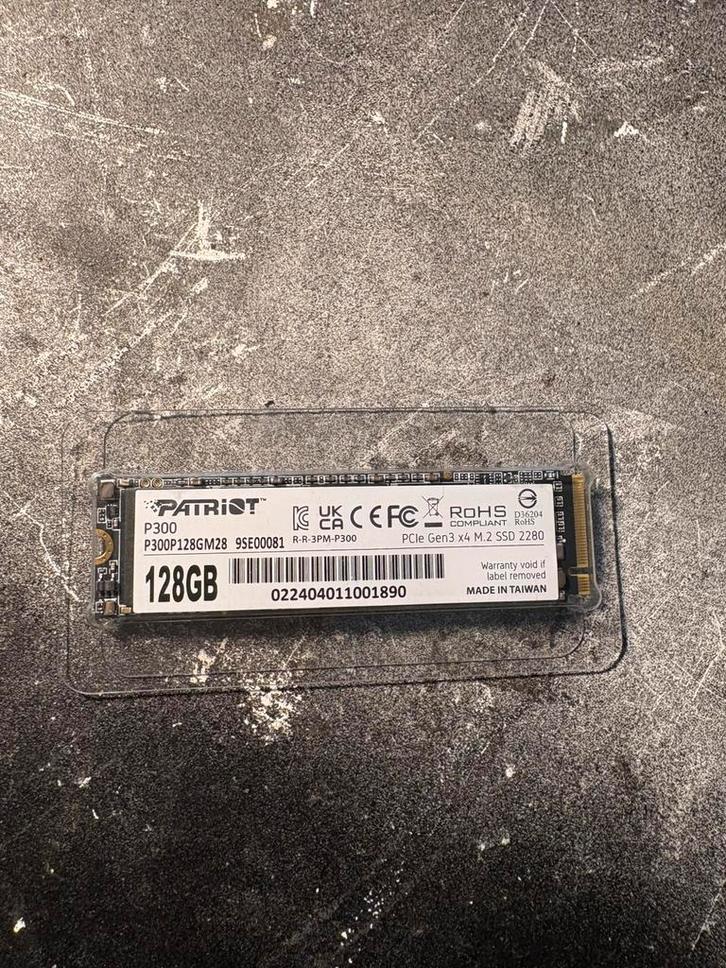 Patriot P300 NVMe SSD – 128GB (M.2 2280), Computers en Software, RAM geheugen, Nieuw, Laptop, 128 GB, DDR4, Ophalen of Verzenden
