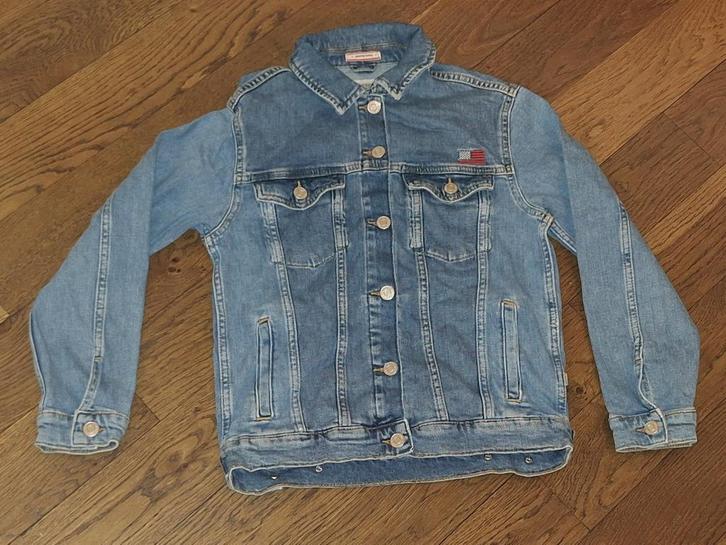 Spijkerjas maat 146/152, Kinderen en Baby's, Kinderkleding | Maat 146, Zo goed als nieuw, Meisje, Jas, Ophalen of Verzenden