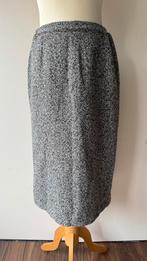 Vintage wollen rok Tweed Zwart/Groen/Bruin/Wit 38 40 42, Maat 38/40 (M), Bruin, Geen idee, Vintage