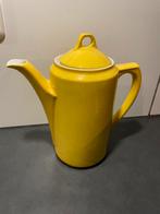 Vintage gele koffiepot keramiek retro 70s, Ophalen of Verzenden