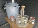Weckketel met tilrooster en inmaakglazen, Huis en Inrichting, Ophalen, Gebruikt, Gietijzer, Overige typen