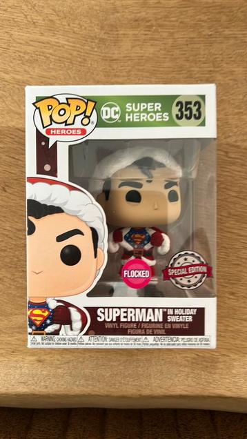 Funko Pop! Superman in holiday sweater flocked & special. 