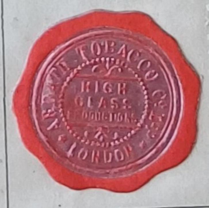 oude sluitzegel van Ardath Tobacco London, Postzegels en Munten, Postzegels | Volle albums en Verzamelingen, Buitenland, Verzenden