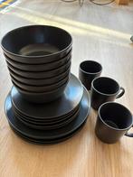 Ikea serviesset mat zwart, Huis en Inrichting, Keuken | Servies, Ophalen, Keramiek, Overige stijlen, Bord(en)