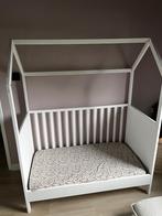 Ledikant/Peuterbed Wit (optioneel met matras), Ophalen, 70 tot 85 cm, Zo goed als nieuw, Minder dan 140 cm
