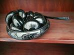 Houten pinda schalen set/pinda schaaltjes, Antiek en Kunst, Ophalen of Verzenden