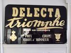 2 prachtige glasplaten van Delecta bakkerij producten 1948, Verzamelen, Merken en Reclamevoorwerpen, Ophalen, Gebruikt, Reclamebord
