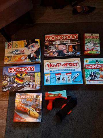 Monopoly 7 verschillende soorten zgan beschikbaar voor biedingen