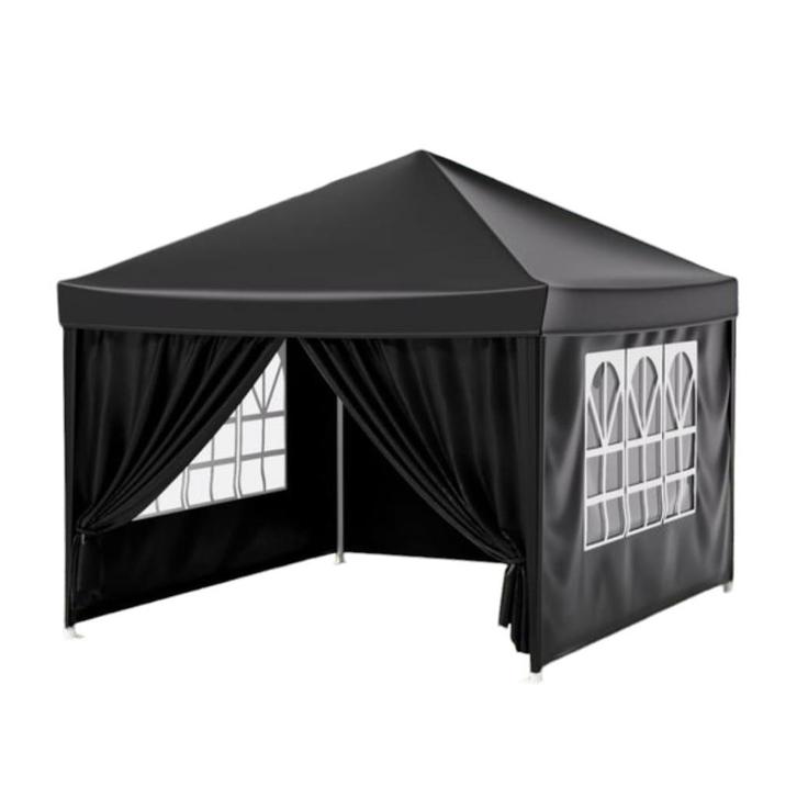 Partytent Easy up 3x3 Zwart, Tuin en Terras, Partytenten, Nieuw, Partytent, 2 meter of meer, Minder dan 5 meter, Minder dan 4 meter
