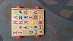 houten blokken kar met Puzzel, Kinderen en Baby's, Speelgoed | Houten speelgoed, Overige typen, Gebruikt, Ophalen of Verzenden