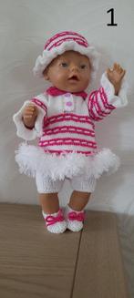 Gebreide kleertjes Baby pop 42cm Nieuw poppenkleding, Ophalen of Verzenden, Nieuw, Babypop