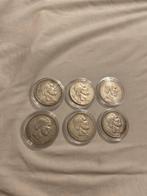 Zilveren 2½ Gulden Willem III - Set van 6 & wilhelmina, Postzegels en Munten, Munten | Nederland, Koning Willem III, Zilver, Ophalen of Verzenden
