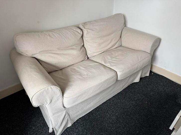 GRATIS IKEA Ektrop 2-zitsbank beige, Huis en Inrichting, Banken | Sofa's en Chaises Longues, Gebruikt, Tweepersoons, 150 tot 200 cm