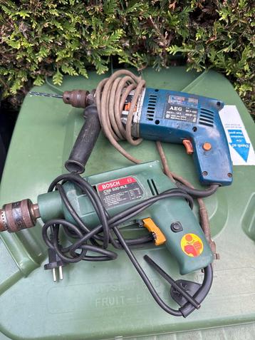 Bosch & AEG Boormachines - Gebruikt beschikbaar voor biedingen