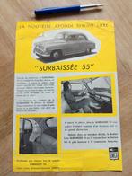 1955 zeldzame Simca Surbaissée Franstalige sheet (matig), Ophalen of Verzenden, Zo goed als nieuw, Overige merken